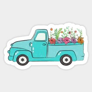 Floral Truck Sticker